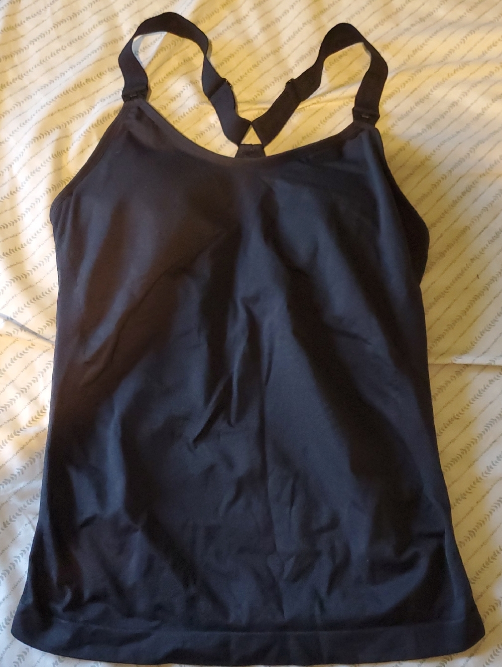 Destination Maternity Black Nursing Tank with Adjustable Straps